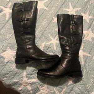 Ecco knee leather boots
